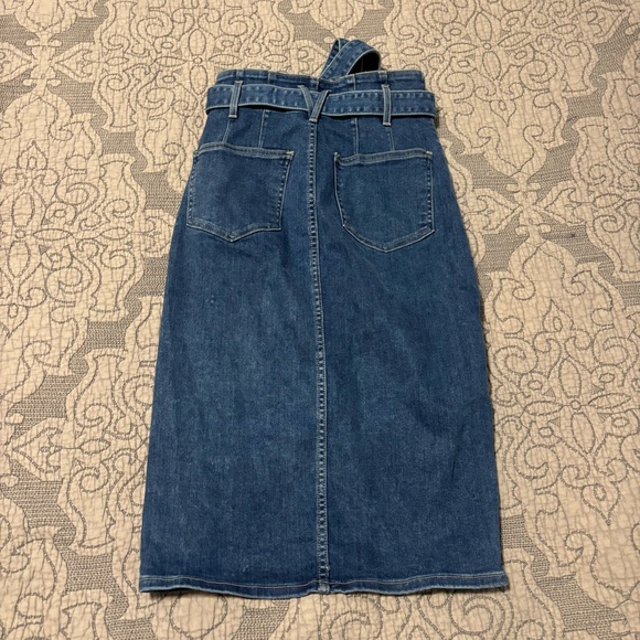 VERONICA BEARD Nazia Belted Denim Midi Pencil Skirt - Picture 10 of 11